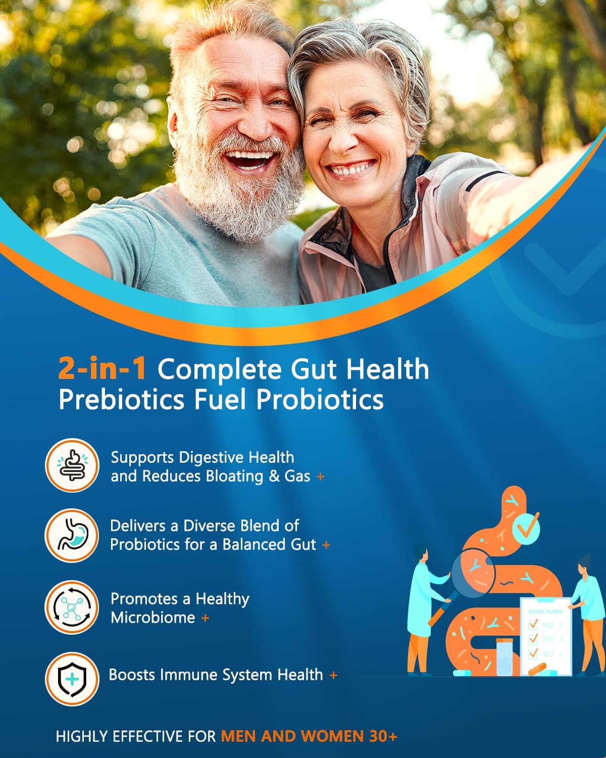 Anven Health Optimal Gut Health Bundle: 100 Billion & 60 Billion Probiotics for Digestive & Immune Health - Family Pack of 4