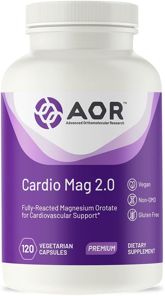 AOR Cardio Mag 2.0: Magnesium Supplement for Heart Health, Muscle Function, and Energy - 30 Servings