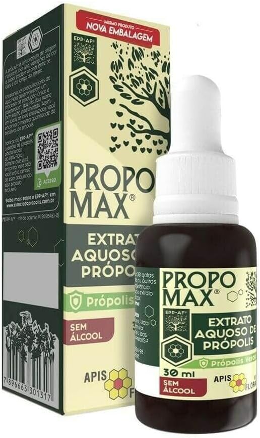 Apis Flora Brazilian Green Bee Propolis, Rich in Flavonoids and Artepillin-C 7, 30ml x 2, Wax-Free, Alcohol-Free