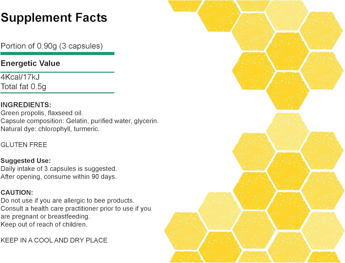 ApisBrasil Brazilian Green Bee Propolis Capsules - 900mg Daily Immune Support - 90 Count