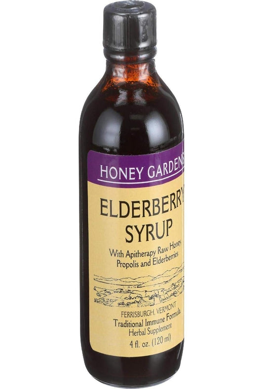 Apitherapy Elderberry Honey Syrup by Honey Garden Apiaries - 4 Fluid Ounces
