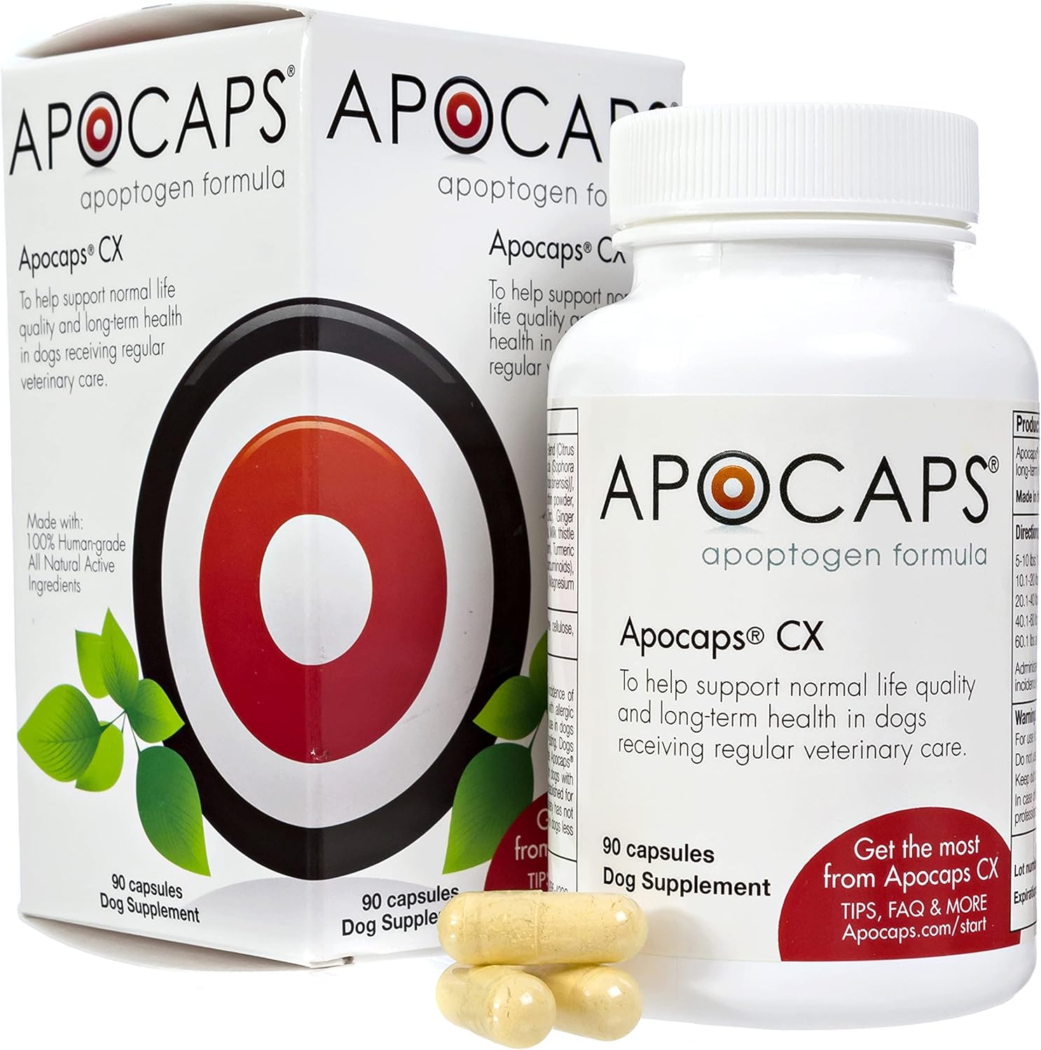 Apocaps CX Apoptogen Formula for Dogs - 90 Count Pack - Functional Nutriments