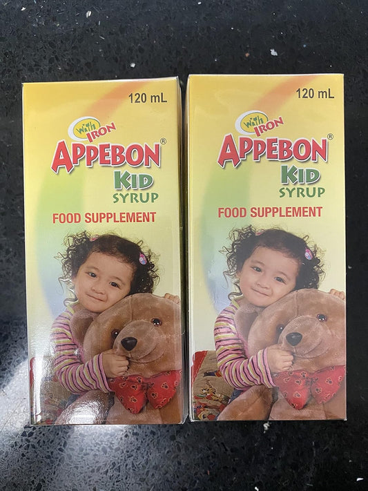 Appebon Kid Syrup Food Supplement with Iron 120ml - Pack of 2