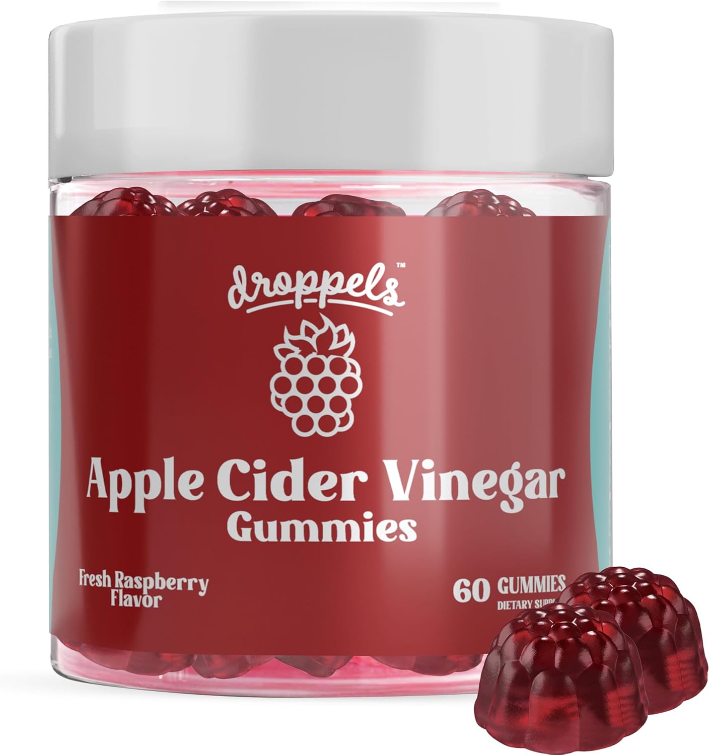 Apple Cider Vinegar Gummies with Beet Root & Pomegranate - 1000mg | Non-GMO, Vegan, Gluten-Free - Supports Digestion, Metabolism, Energy & Immune Health - Raspberry Flavor