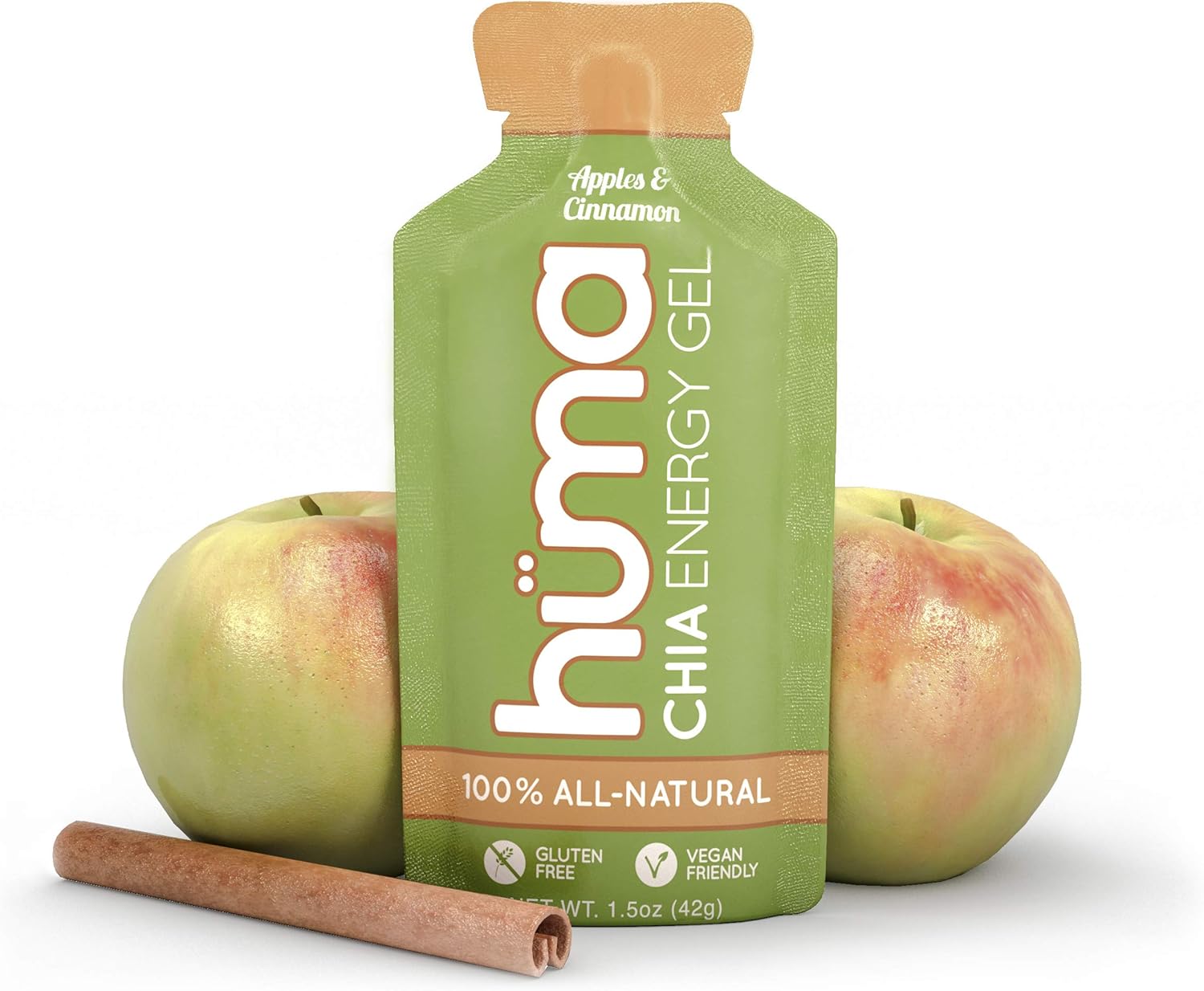 Apple Cinnamon Huma Chia Energy Gel - 12 Pack for Endurance Exercise
