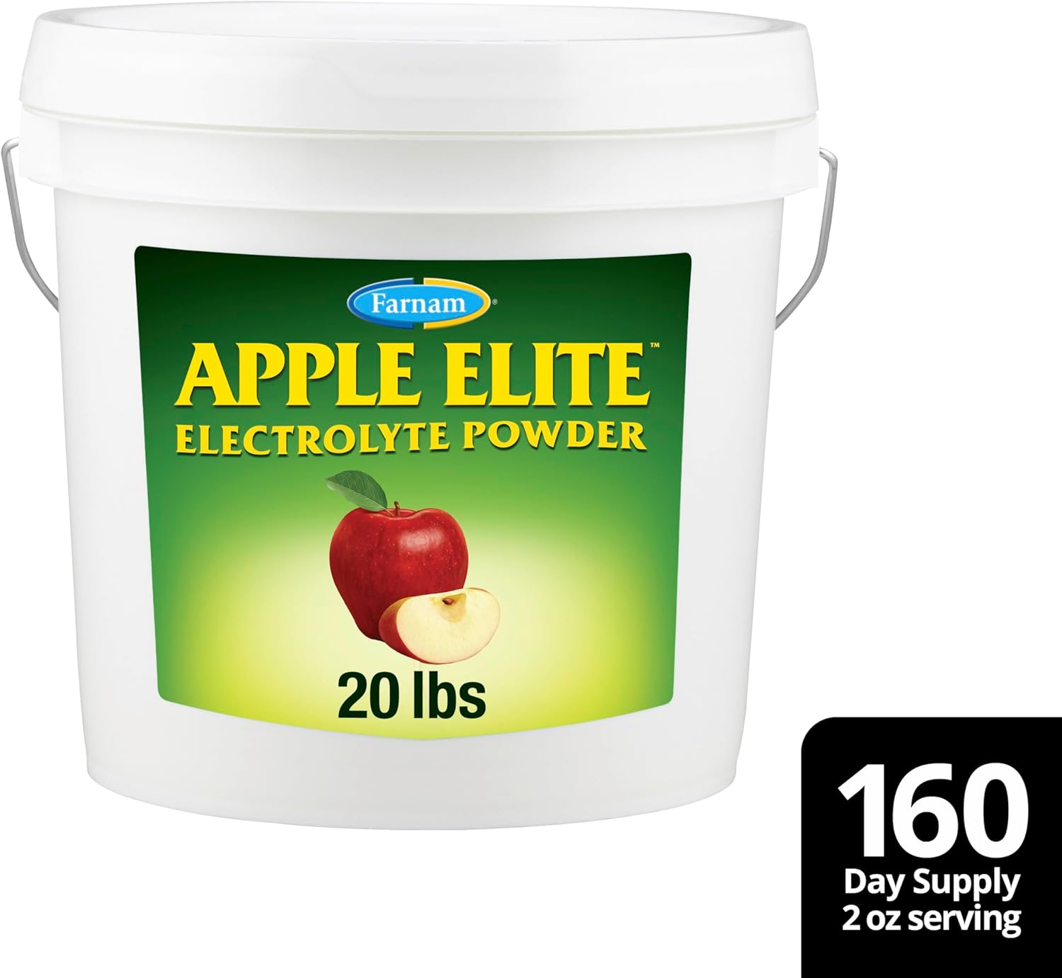 Apple Elite Horse Electrolyte Powder by Farnam - Replenishes Minerals Lost During Exercise & Stress, 20 lbs.