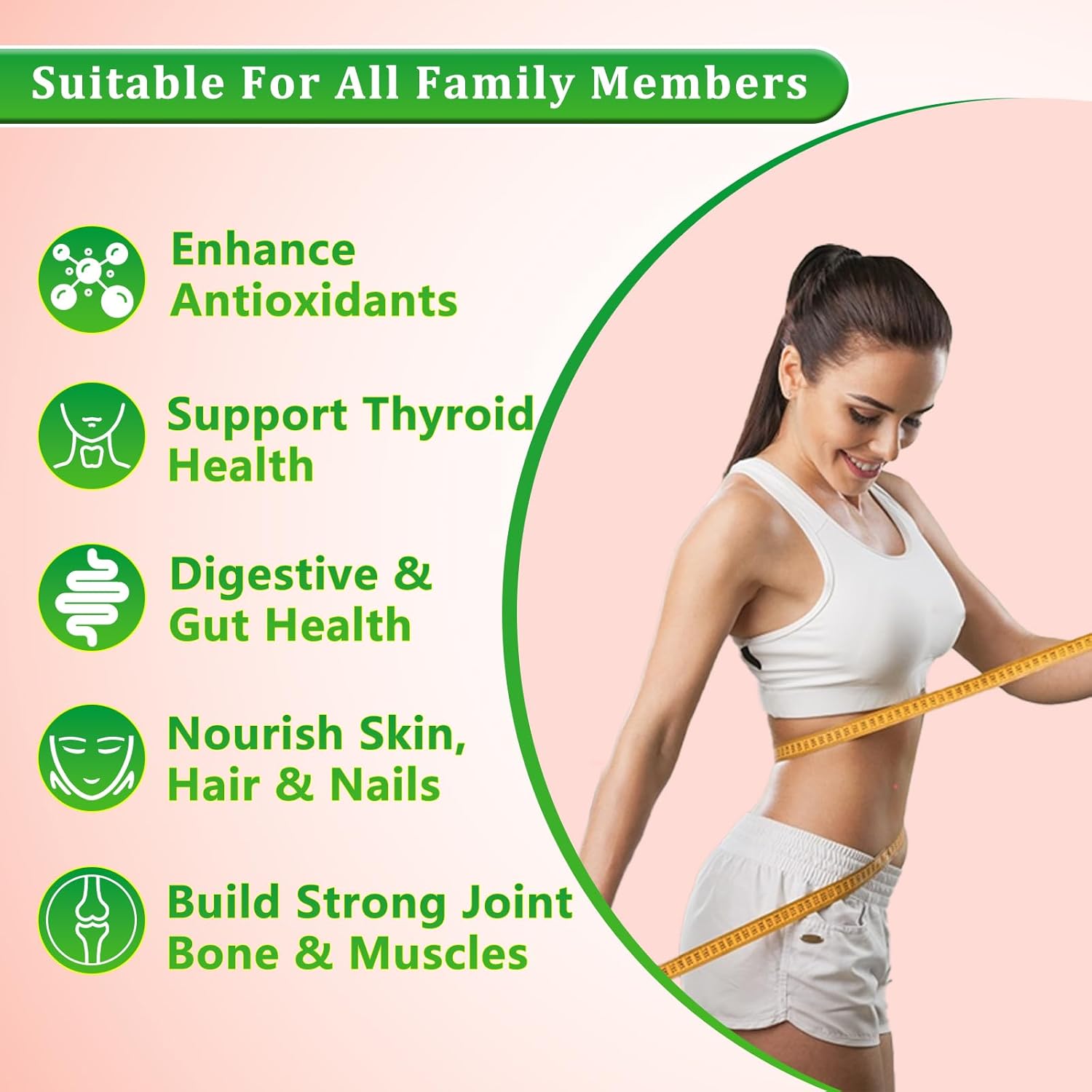 Apple Flavored Vazatisi Vegan Sea Moss Gummies with ACV, Pomegranate, Beet Root, Bladderwrack, Burdock, Vitamin C, and Zinc for Digestion, Mood, Energy, and Immune Support