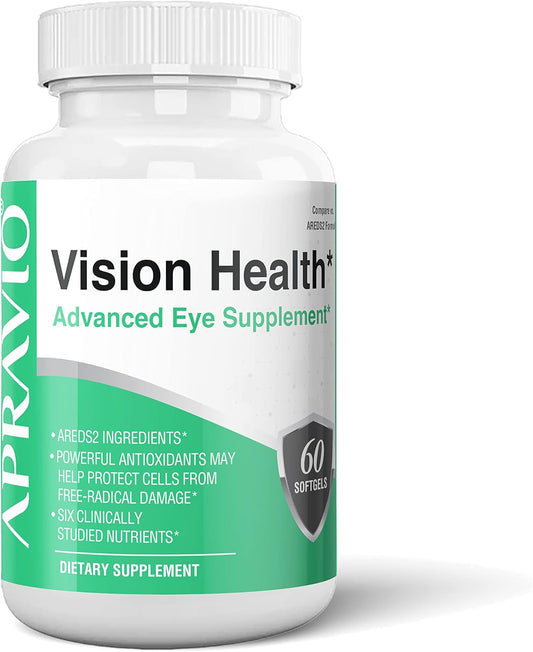 APRAVIO Vision Health Eye Supplement with AREDS2 Vitamins for Eye Health, 60ct