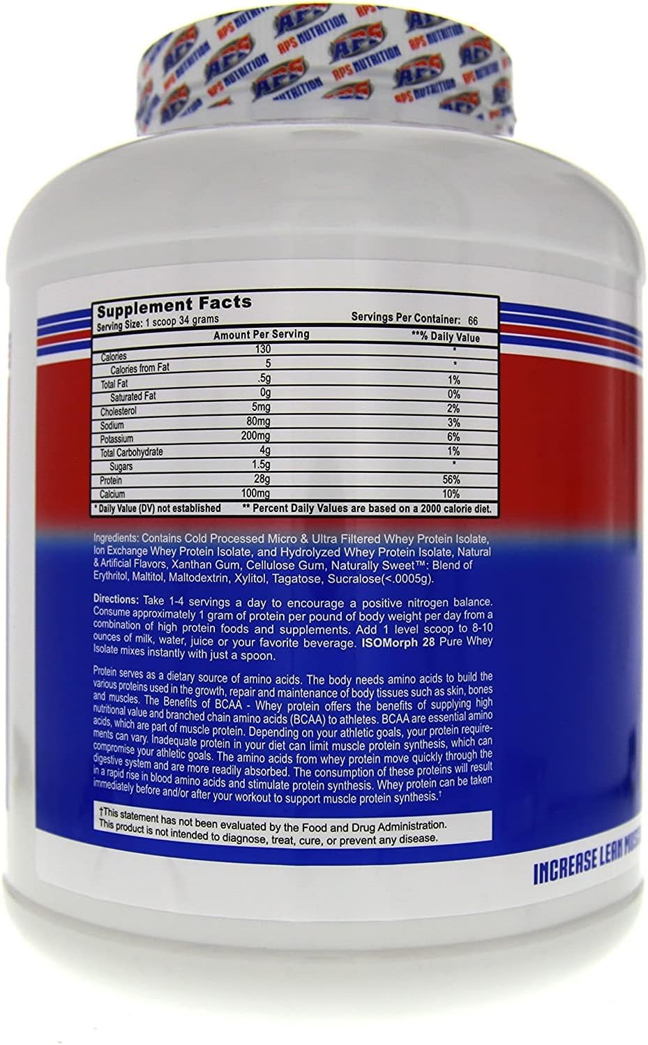 APS Nutrition Isomorph Cookies & Cream Whey Protein Isolate Powder | Ultra-Filtered Supplement with 28g Protein | 5 lb Pack