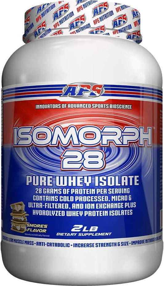 APS Nutrition Isomorph Whey Protein Isolate Powder Supplement - S'Mores Flavor, 28g Protein, Ultra-Filtered - 2 Pound Pack