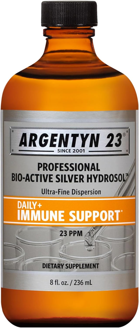 Argentyn 23 Professional Bio-Active Silver Hydrosol 23ppm 8oz Twist-Top Bottle for Immune Support