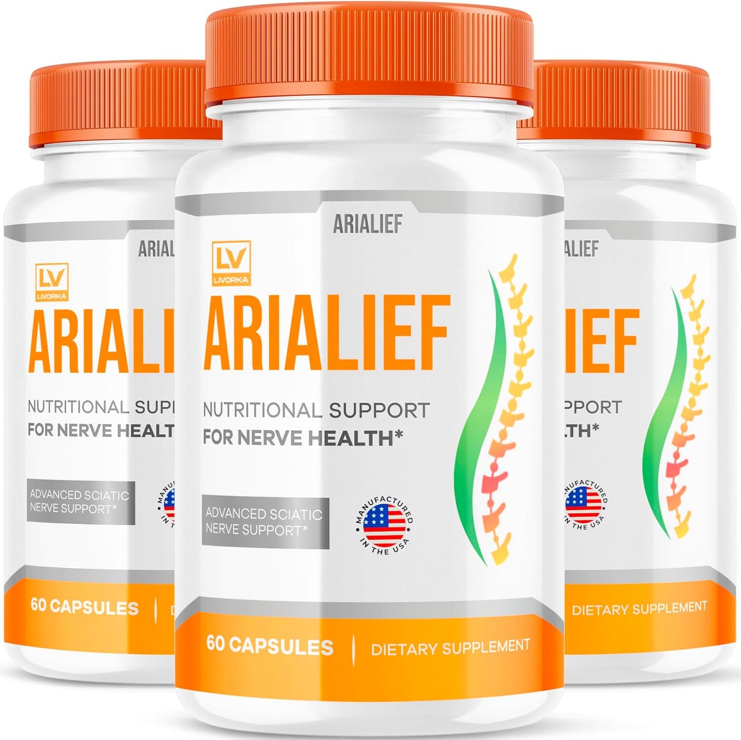 Arialeaf Primepalm Sciatica Capsules - 3 Month Supply for Nerve Health Support