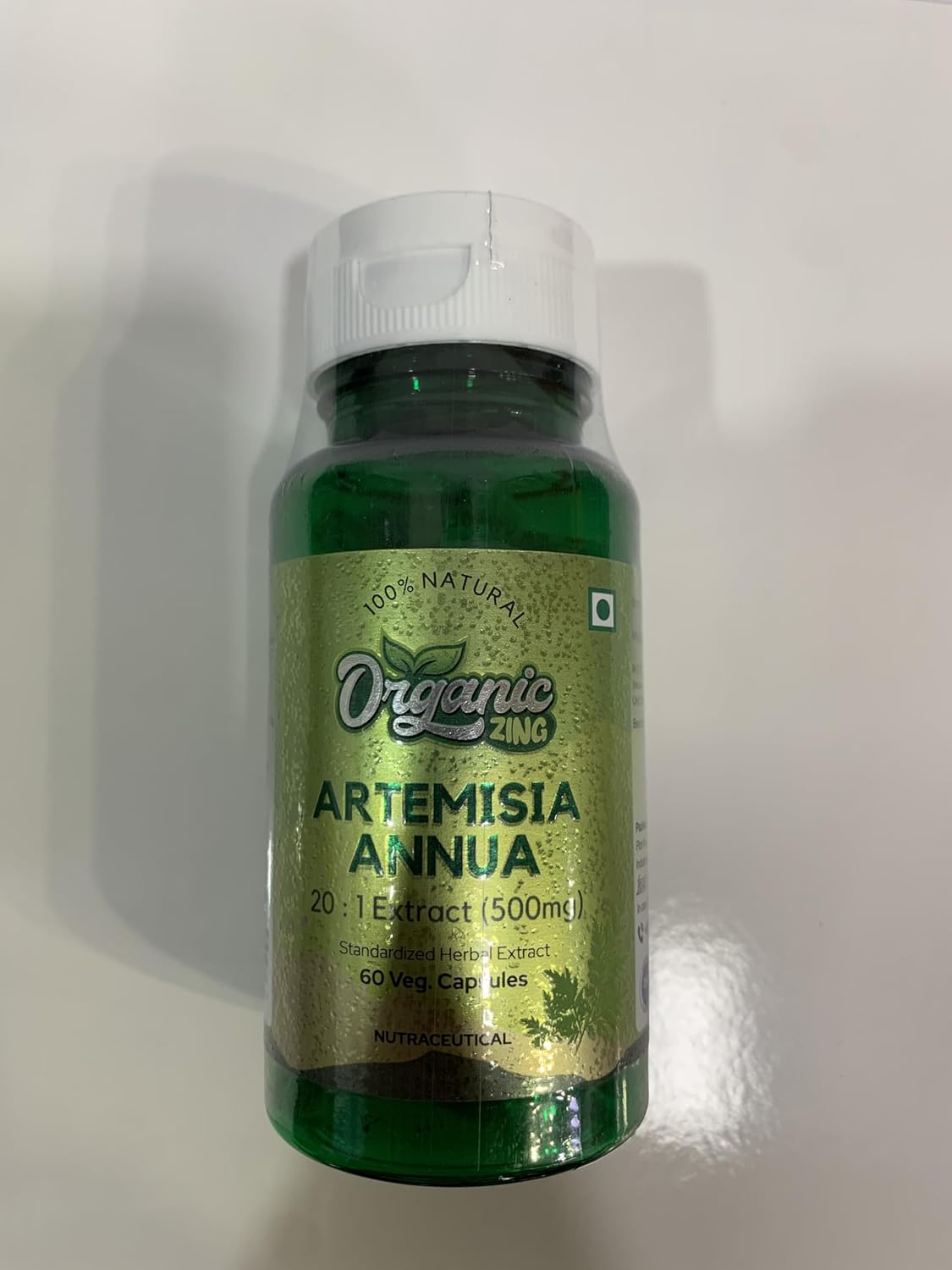 Artemisinin Capsules: Organic Extract from Artemisia Annua - Vegan & Gluten Free - 60 Capsules 500mg