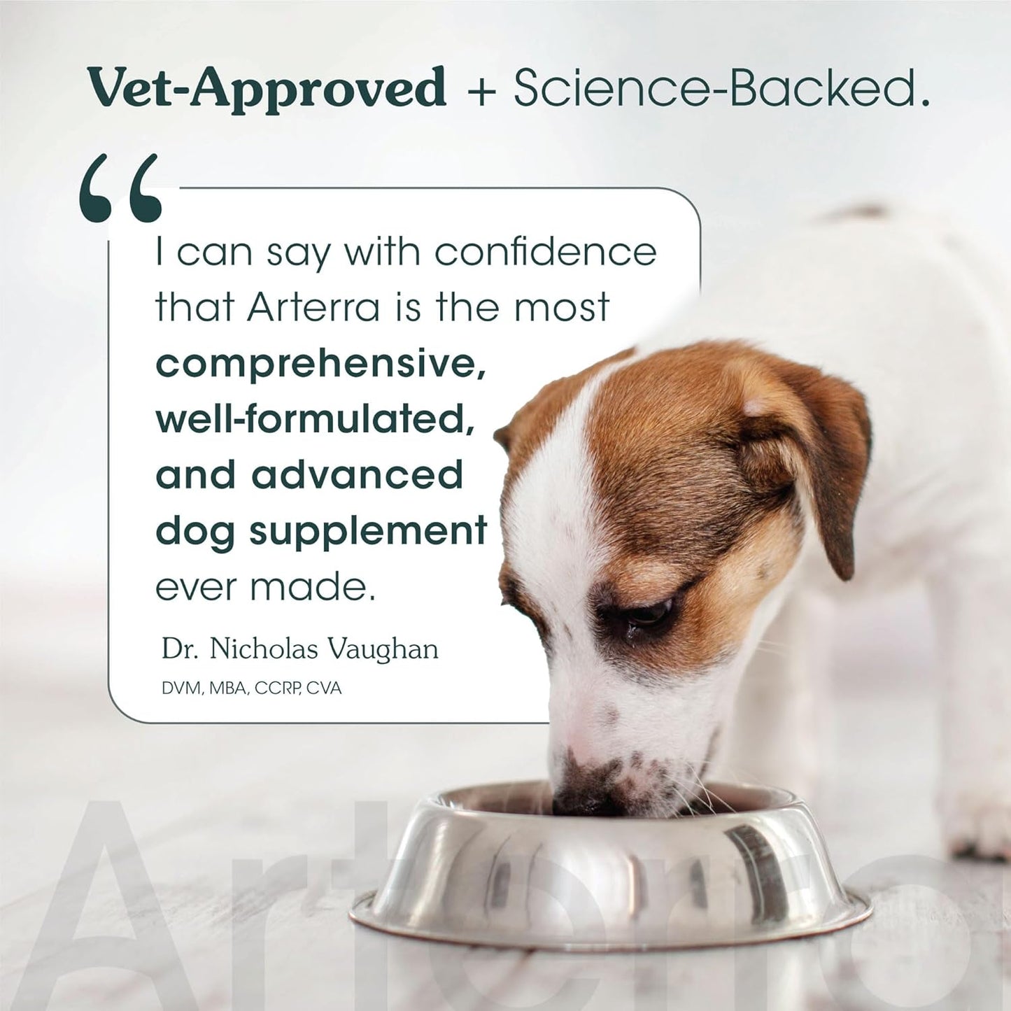Arterra Pet Science All-in-One Dog Supplement for Advanced Wellness & Longevity, 46 Premium Ingredients, Vet-Formulated, Adult Formula