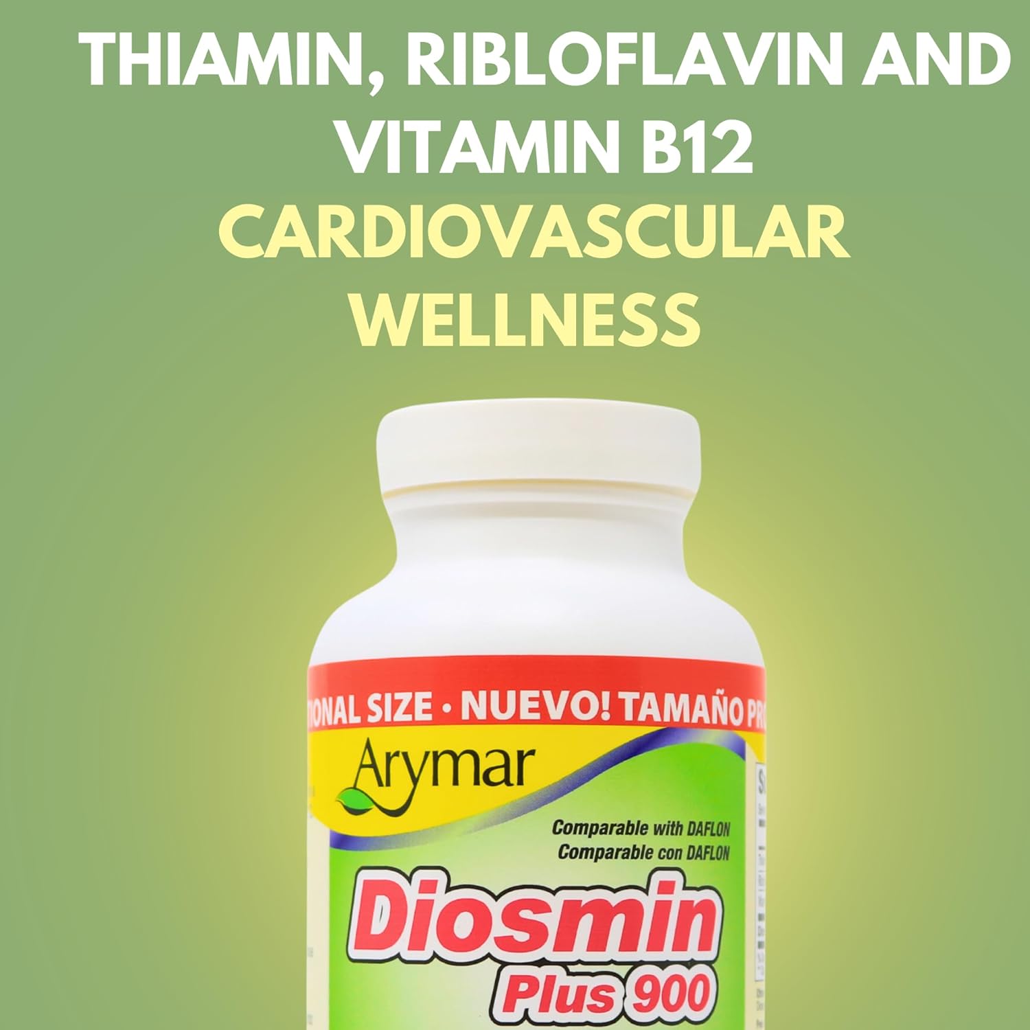 Arymar Diosmin Plus 900 - 1000mg Circulatory System Support Supplement, 120 Capsules