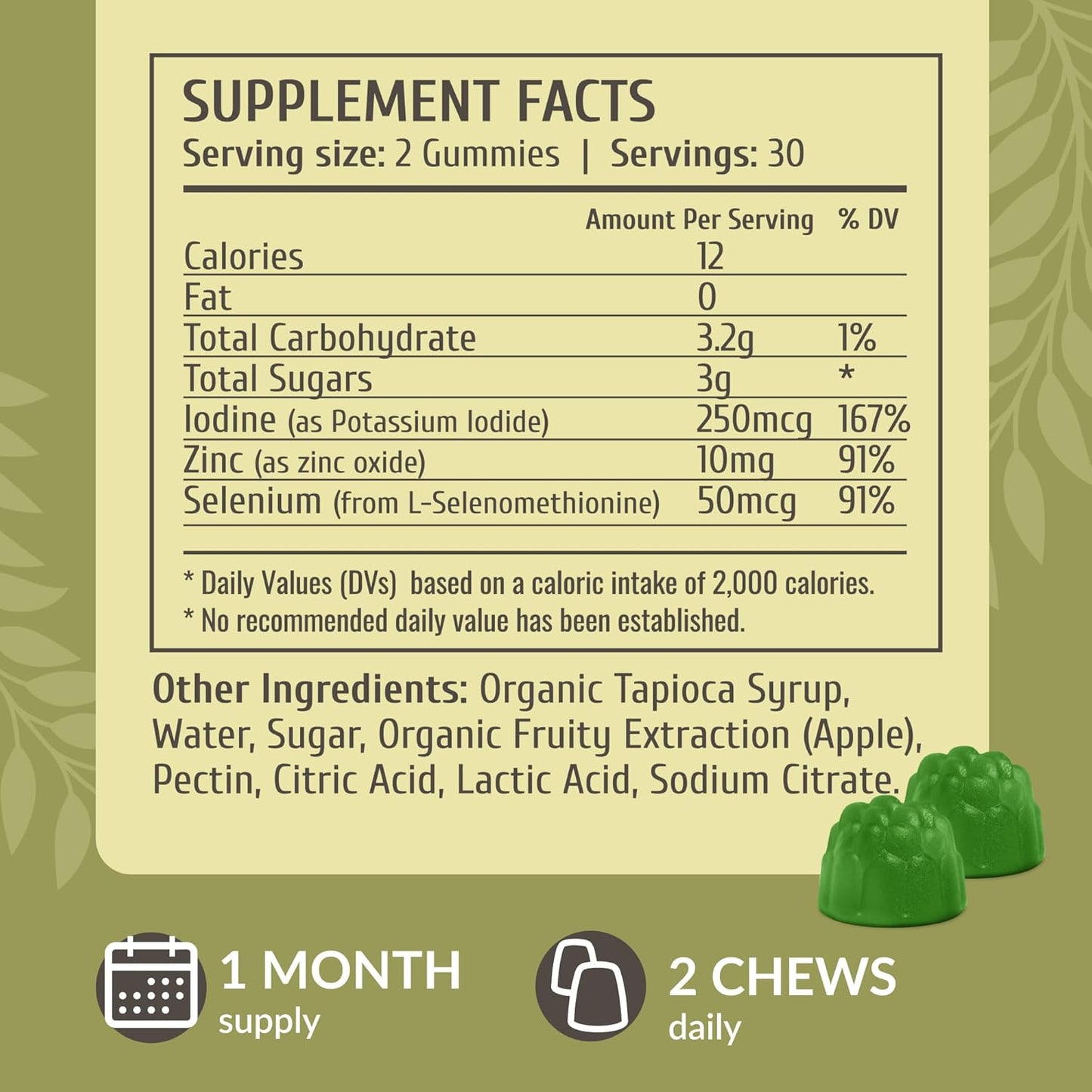 Ashwagandha and Iodine Supplement Bundle - 2000mg Ashwagandha Root with Potassium Iodine, Zinc, and Selenium Gummies - Vegan, Non-GMO - 2 Pack