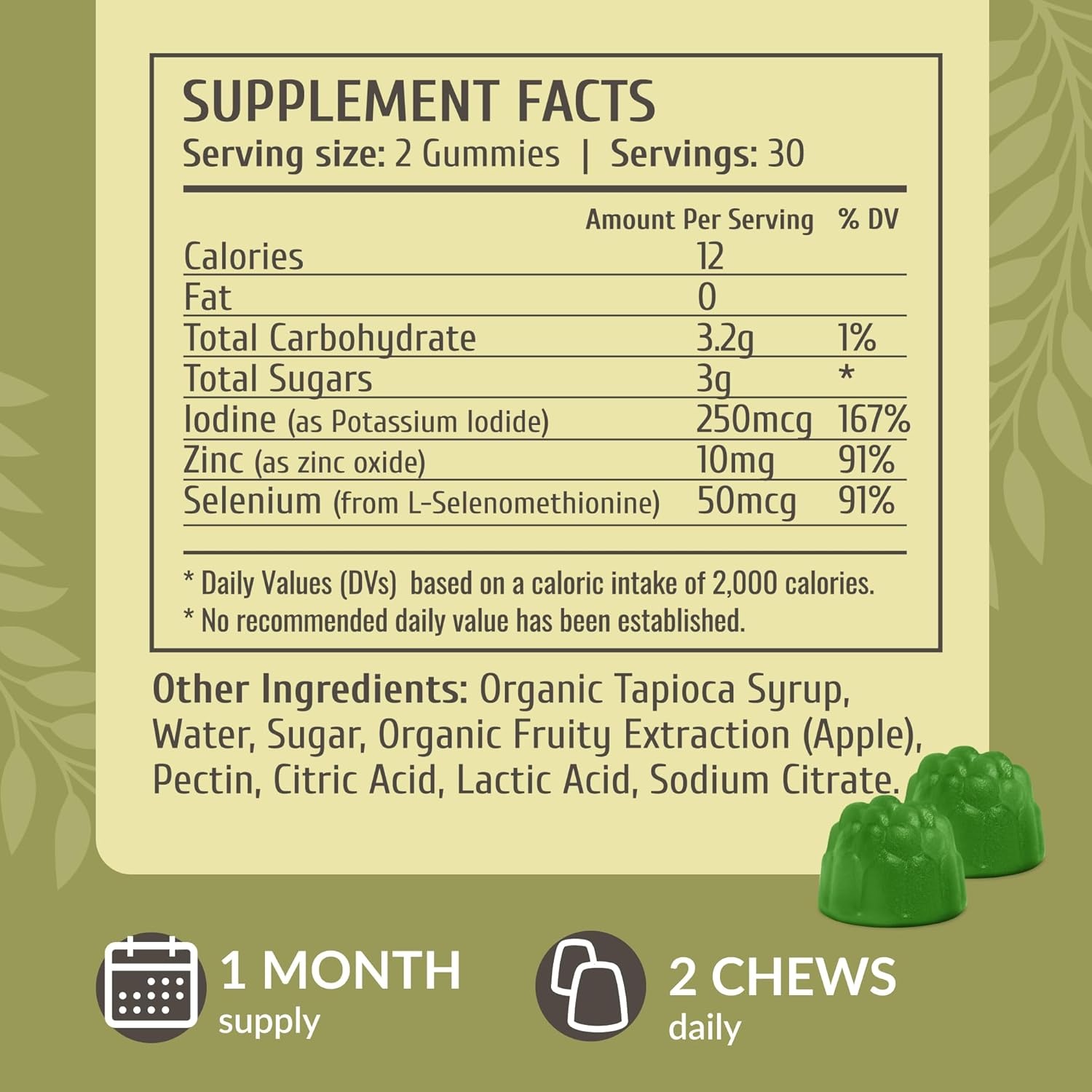 Ashwagandha and Iodine Supplement Bundle - 2000mg Ashwagandha Root with Potassium Iodine, Zinc, and Selenium Gummies - Vegan, Non-GMO - 2 Pack