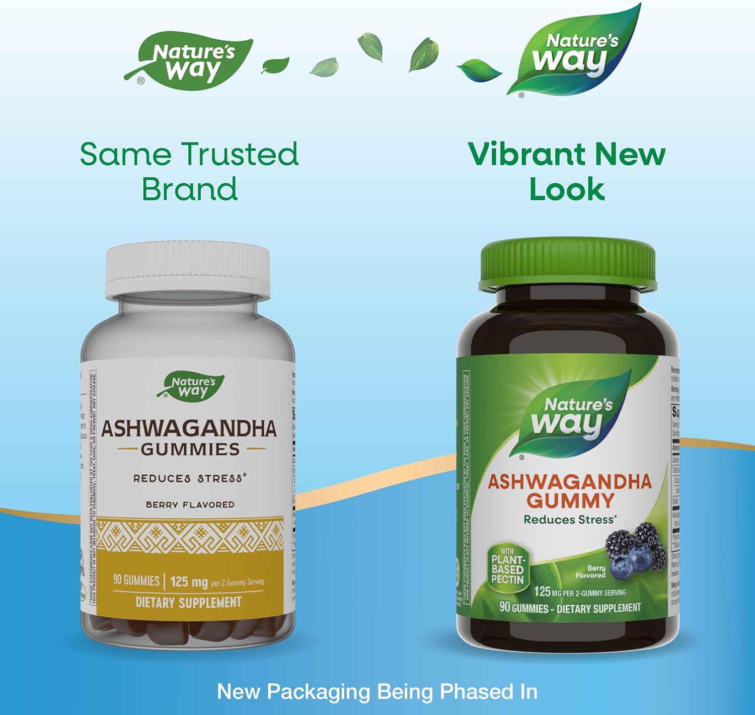 Ashwagandha Berry Flavored Gummies, 125mg Per Serving, Stress-Reducing Adaptogenic Herb, 90 Gummies