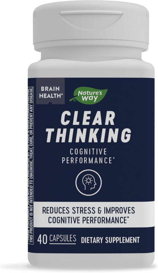 Ashwagandha Capsules for Clear Thinking & Stress Reduction - 40 Capsules