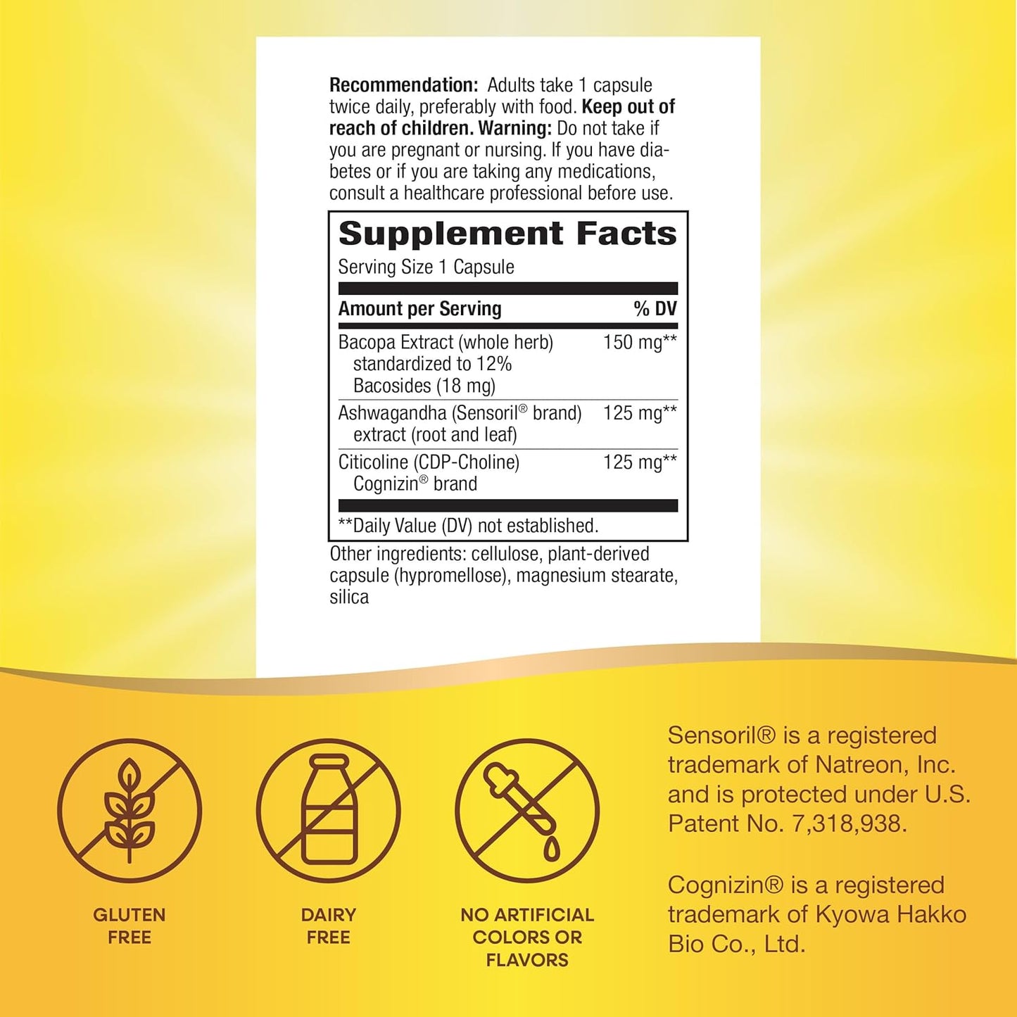 Ashwagandha Capsules for Clear Thinking & Stress Reduction - 40 Capsules