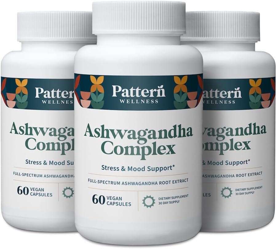Ashwagandha Complex Capsules for Men & Women - KSM-66 & Black Pepper Extract - Supports Whole Body & Heart Health, Stress & Mood - Non-GMO - 180 Vegan Capsules