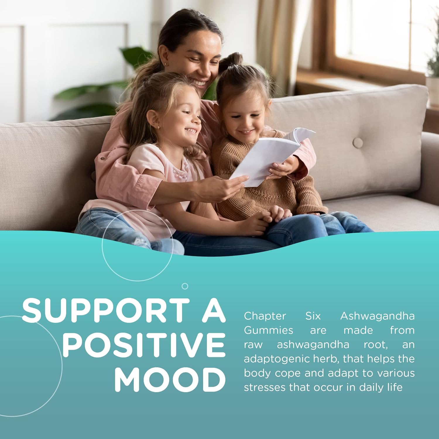 Ashwagandha Gummies for Stress Relief & Relaxation - Mood Support Supplement for Men & Women - Kosher 260mg (60 Count)