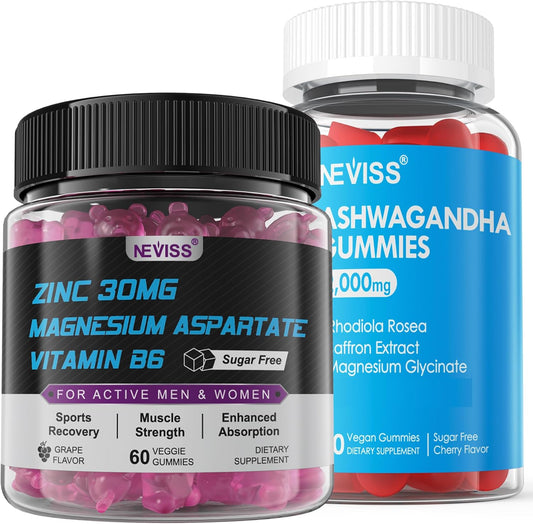Ashwagandha Gummies with Zinc and Magnesium for Stress Relief and Immune Support