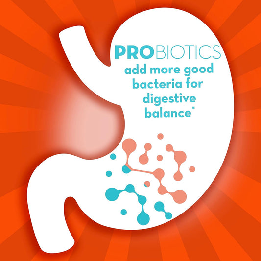 Ashwagandha Probiotic Gummies for Stress Relief, Digestive Support, Men & Women, Gluten-Free, Soy-Free, Vegetarian - Pack of 100 Gummies