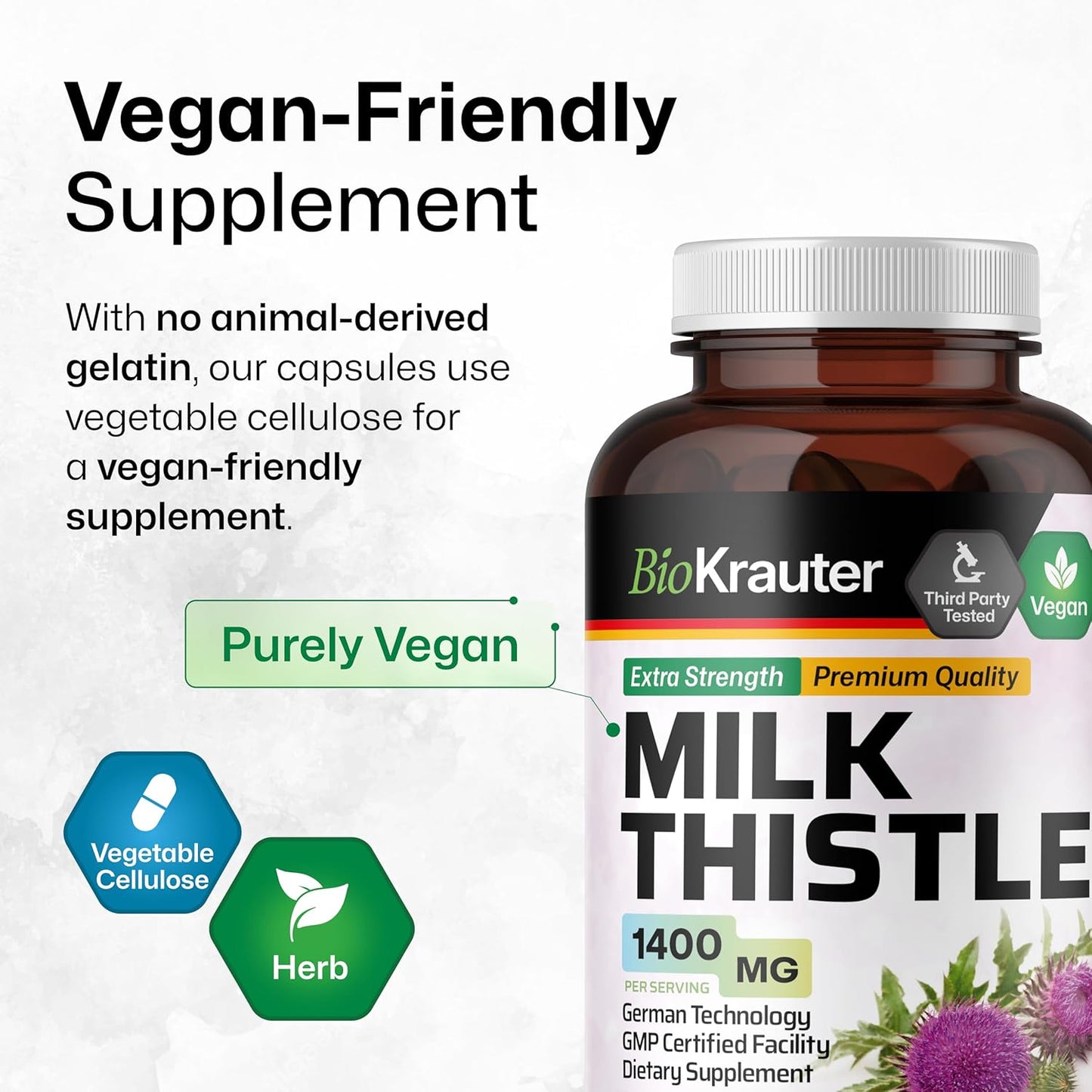 Ashwagandha Tincture and Milk Thistle Capsules Bundle - 4 Fl. Oz. & 250 Capsules