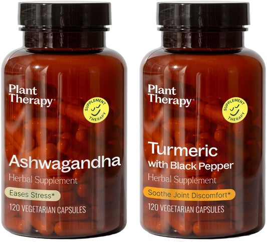 Ashwagandha & Turmeric Capsules with Black Pepper for Holistic Wellness