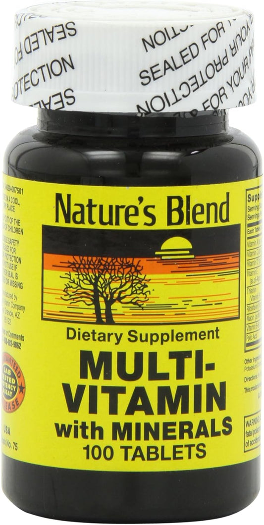 Assorted Nature's Blend NAT B Multivitamin & Mineral Tablets, 100 Count