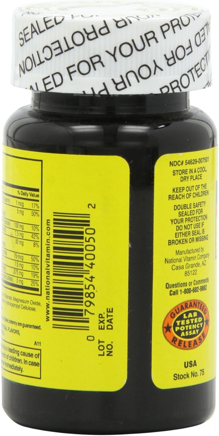 Assorted Nature's Blend NAT B Multivitamin & Mineral Tablets, 100 Count