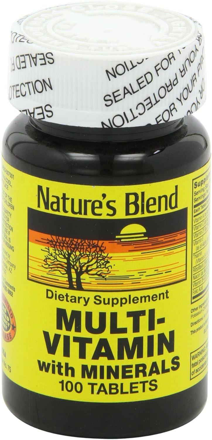 Assorted Nature's Blend NAT B Multivitamin & Mineral Tablets, 100 Count
