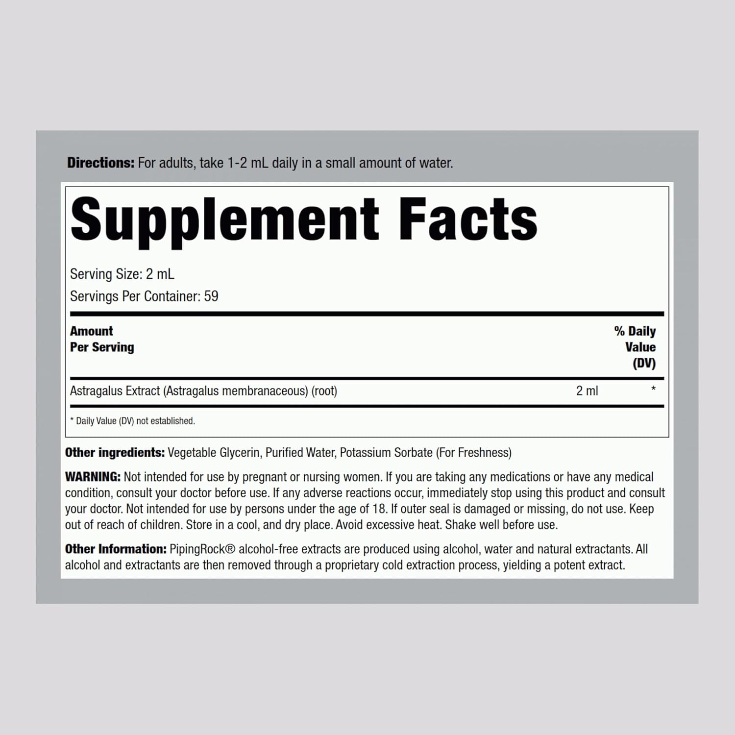 Astragalus Root Extract Tincture - 4 fl oz, Certified Botanical, Vegetarian, Non-GMO, Gluten Free