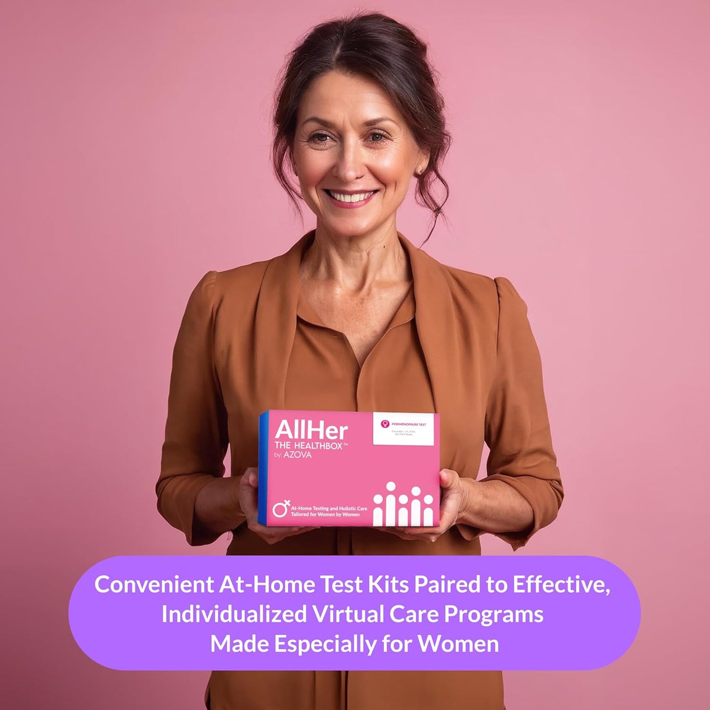 At-Home AZOVA AllHer Perimenopause Hormone Test Kit for Women | Fast & Accurate Results | Early Menopause Indicator & Detailed Report | CLIA-Certified | FSA HSA Eligible