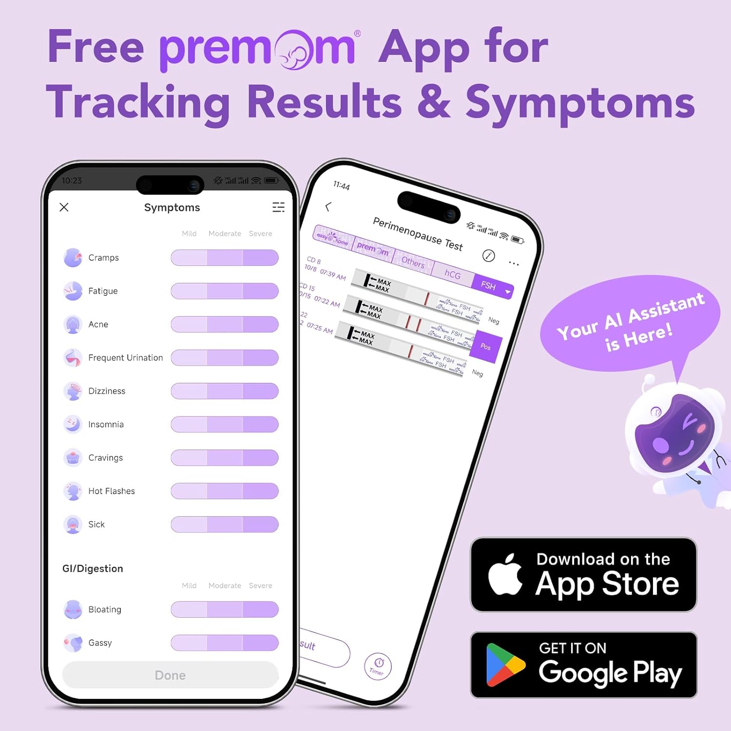 At-Home FSH Menopause Test Kit: 10 Test Strips for Monitoring Ovarian Reserve and Conception Timing