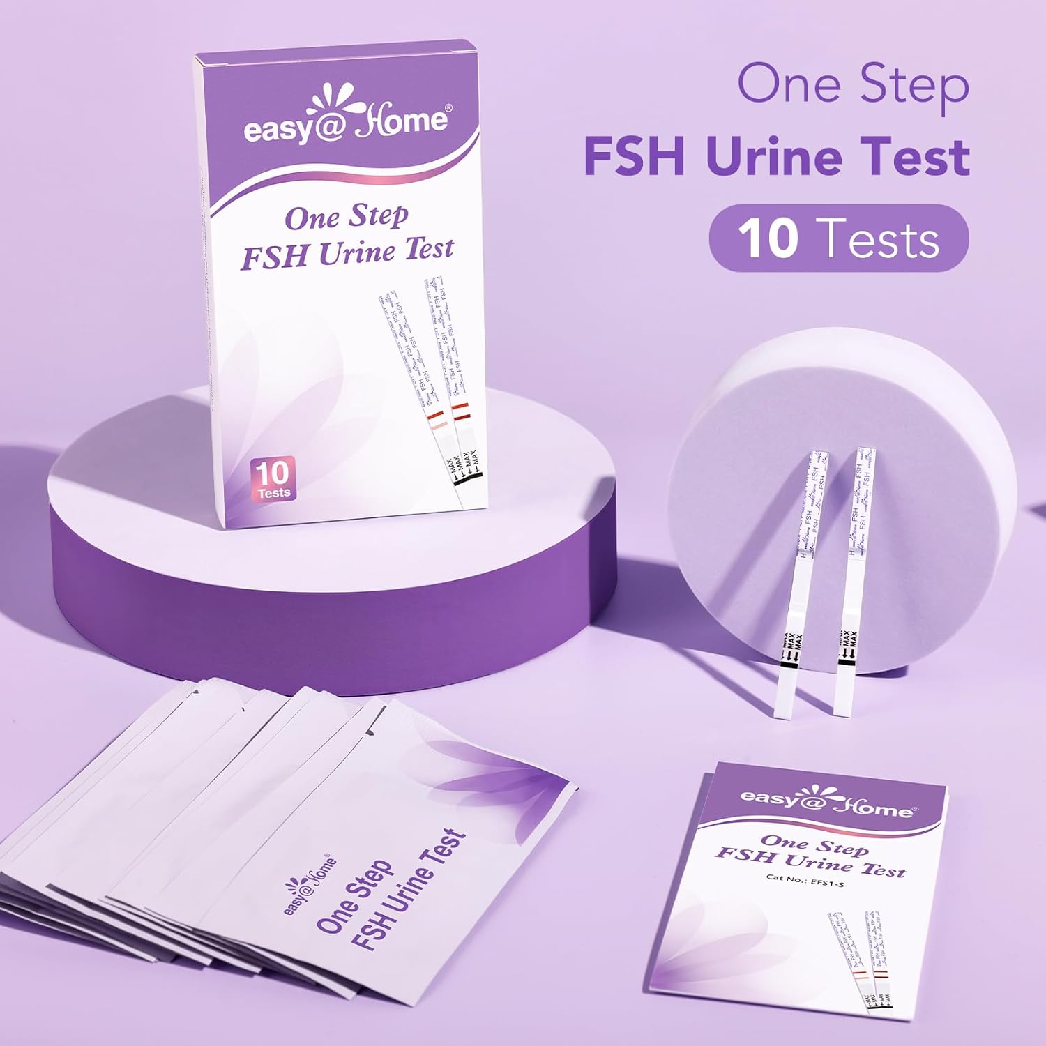 At-Home FSH Menopause Test Kit: 10 Test Strips for Monitoring Ovarian Reserve and Conception Timing