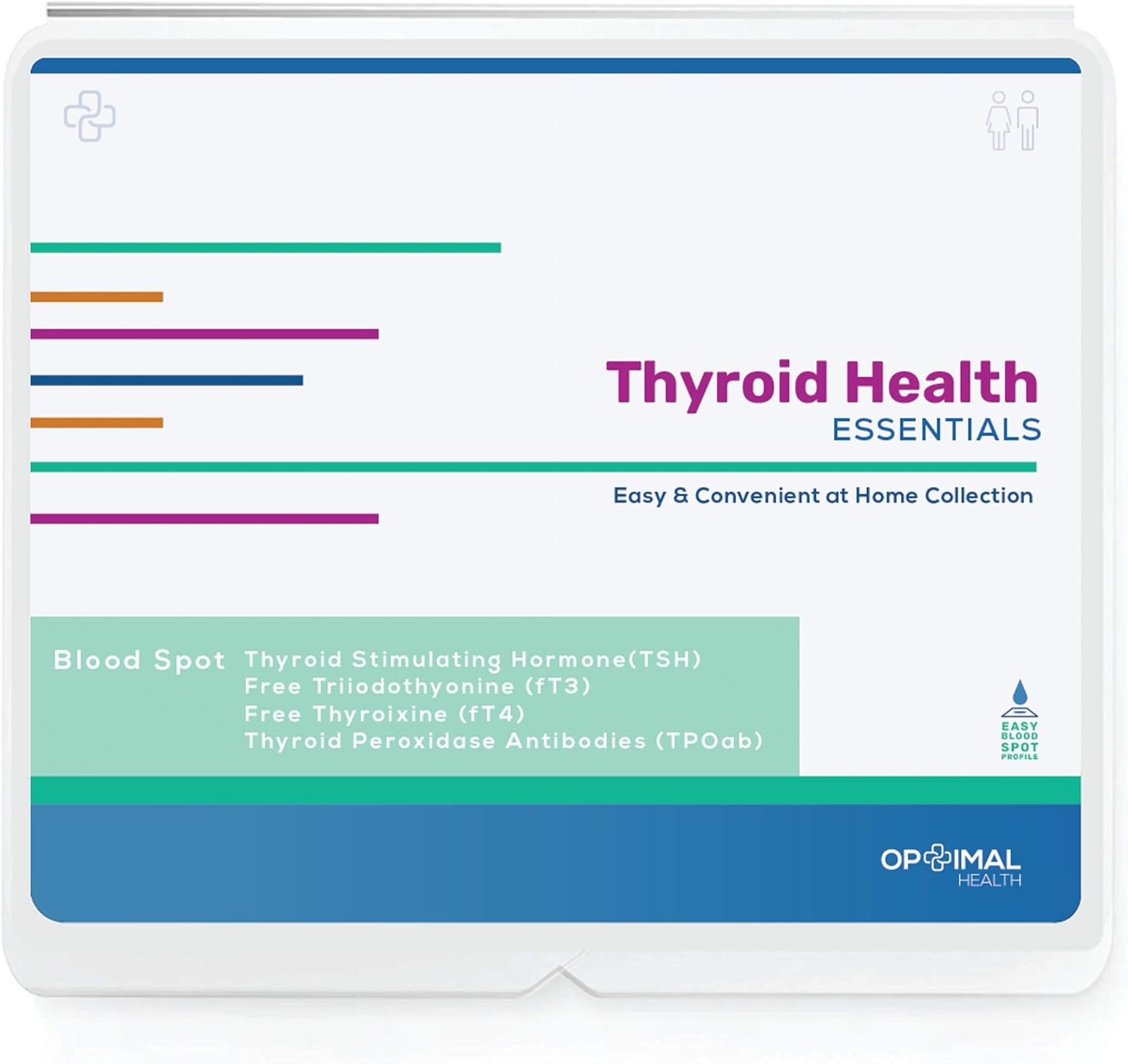 At-Home Thyroid Function Test Kit for Women and Men - Optimal Health Thyroid Testing