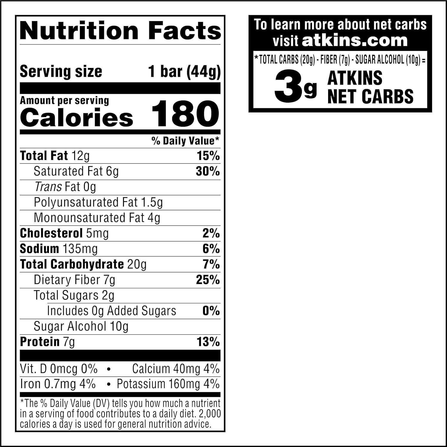Atkins Caramel Chocolate Nut Roll Bars - High Protein, Fiber-Rich Snack with 2g Sugar, 16-Pack