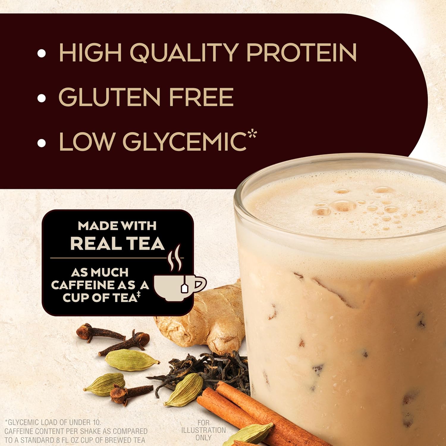Atkins Chai Tea Latte Protein Shake & Chocolate Chip Cookie Bundle - 15g Protein, 3g Net Carbs, Keto Friendly - 4 Pack