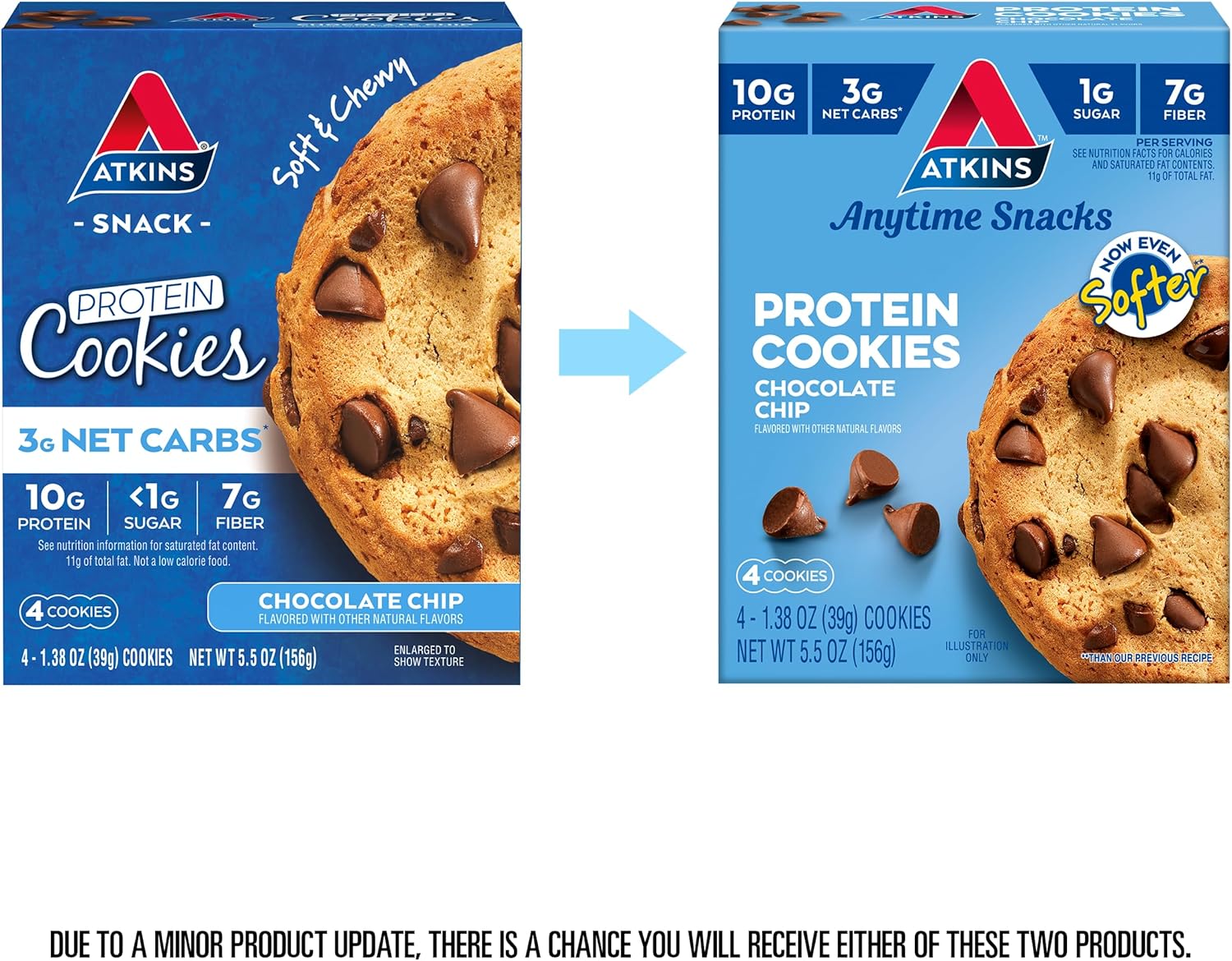 Atkins Chai Tea Latte Protein Shake & Chocolate Chip Cookie Bundle - 15g Protein, 3g Net Carbs, Keto Friendly - 4 Pack