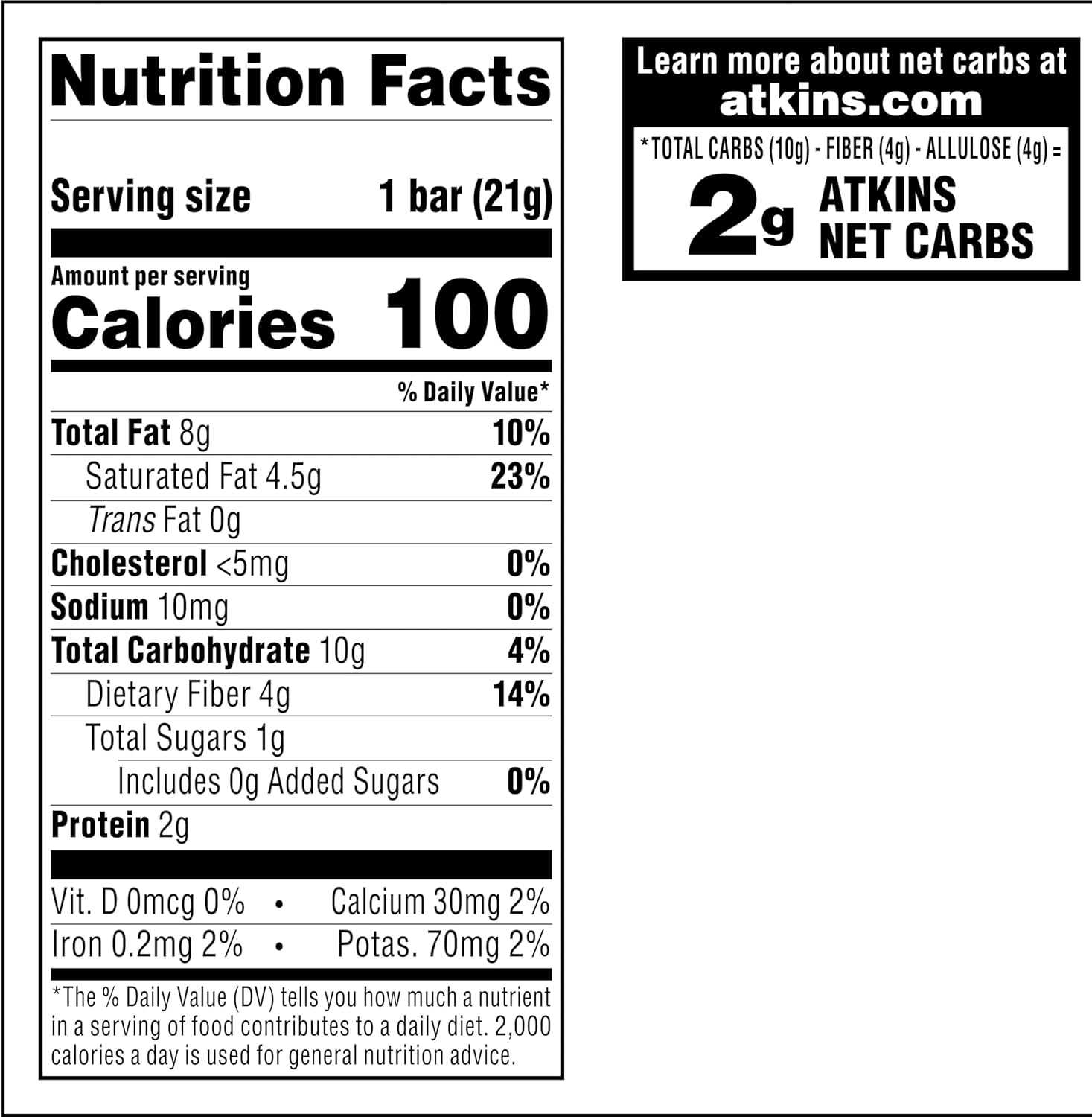 Atkins Endulge Almond Craze Bars - 2g Net Carbs, 1g Sugar, High Fiber, Keto, 16 Pack