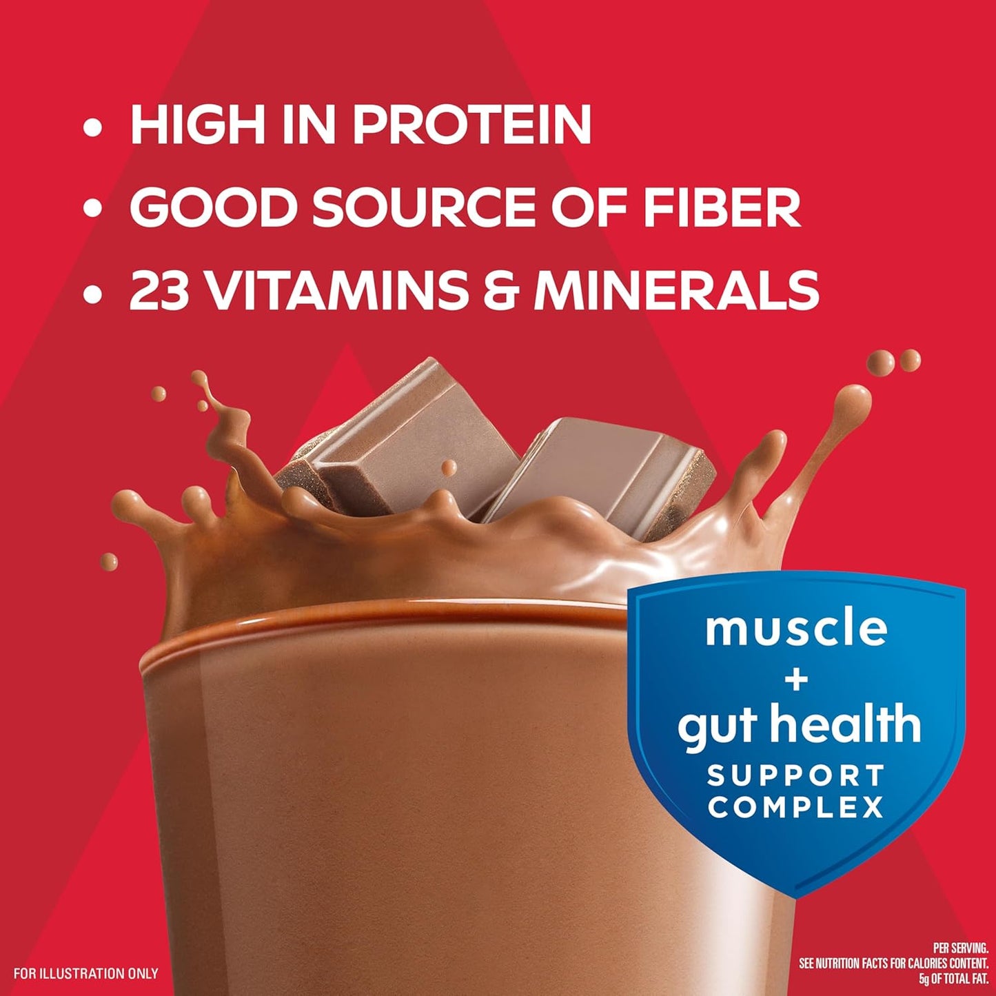 Atkins Milk Chocolate High Protein Shake with 30g Protein and 7g Prebiotic Fiber - Muscle & Gut Health Support - 12 Pack