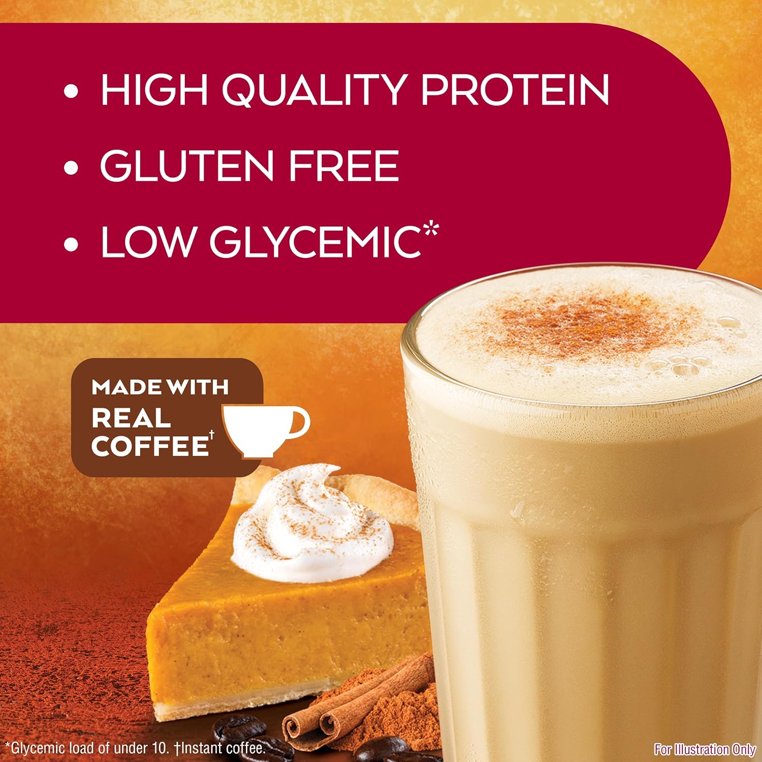 Atkins Pumpkin Spice Latte: High Protein, Low Net Carbs, Keto-Friendly - 12 Pack