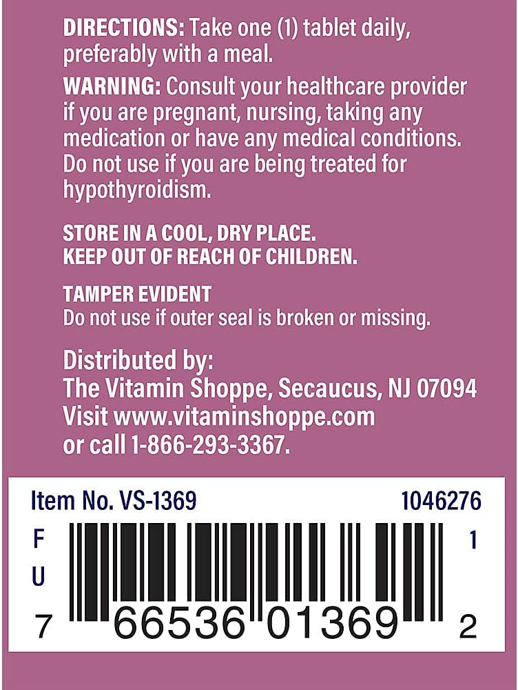 Atlantic Kelp & Potassium Iodine Tablets for Thyroid Support and Energy Boost - 300 Tablets