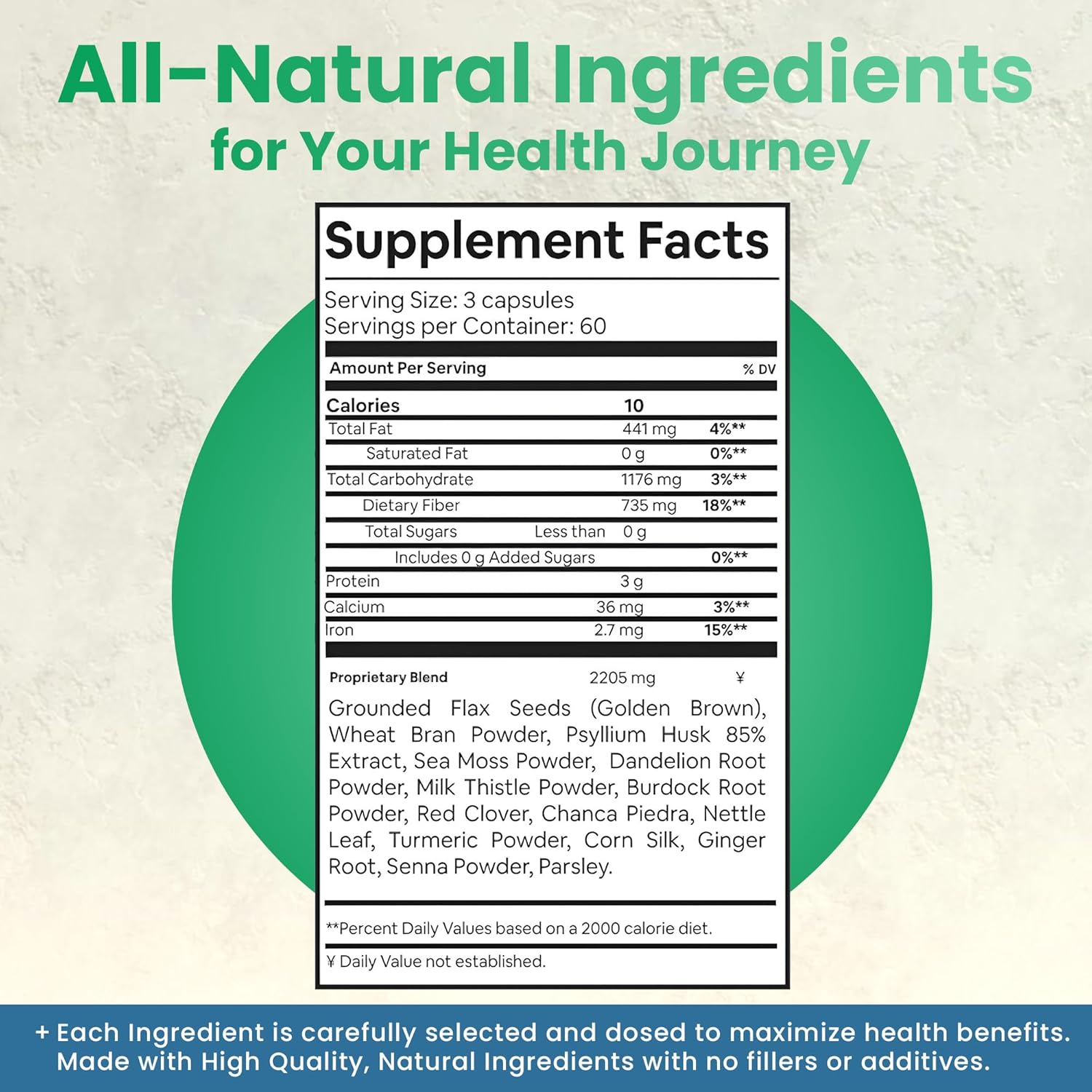 Atlantic Naturals Sea Moss Liver & Kidney Cleanse Capsules - 7 Day Detox Support with Dandelion, Milk Thistle, Burdock, Red Clover, Chanca Piedra - 180 Capsules