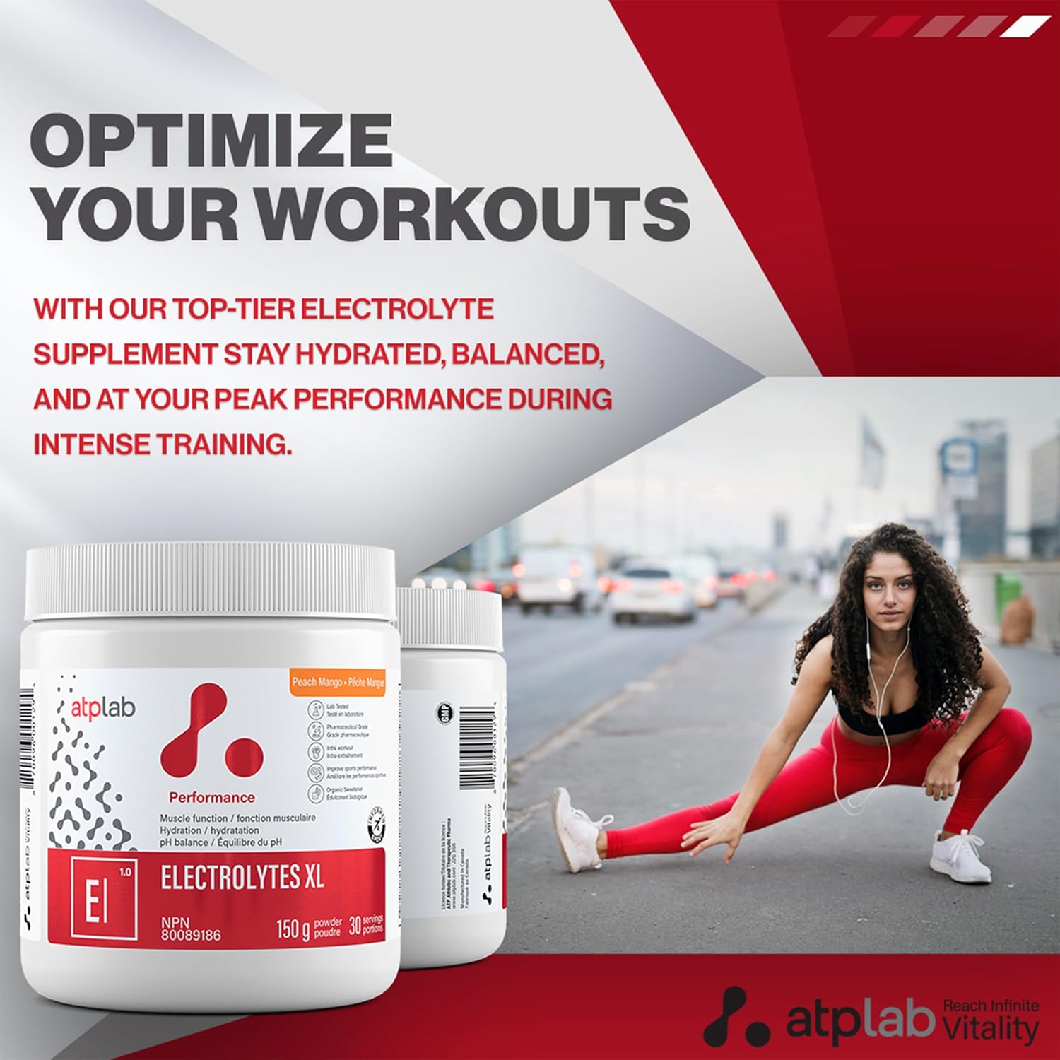 ATP LAB Electrolytes XL 150g - Enhance Performance, Support Muscle Function, Hydration, and pH Balance