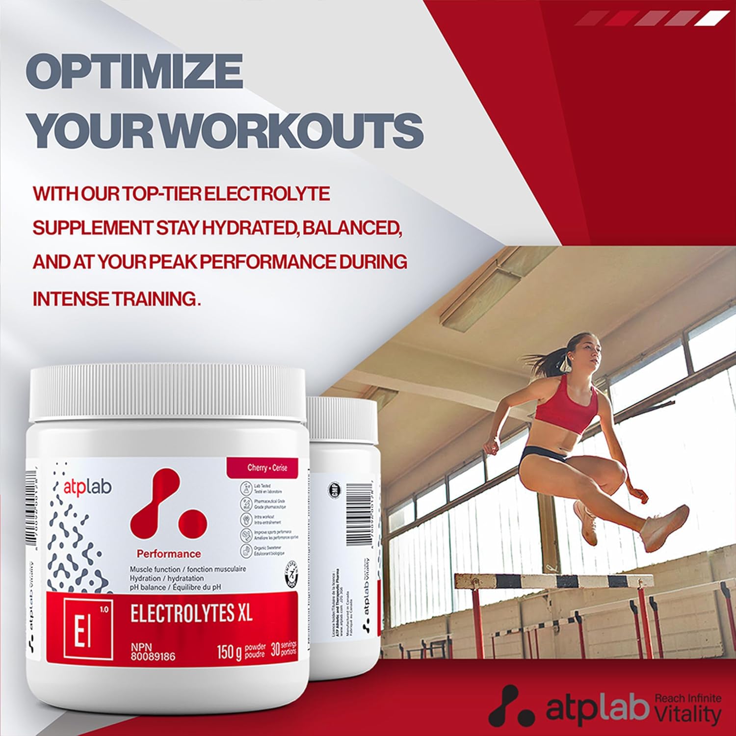 ATP LAB Electrolytes XL 150g - Performance Supplement for Muscle Function, Hydration, and pH Balance