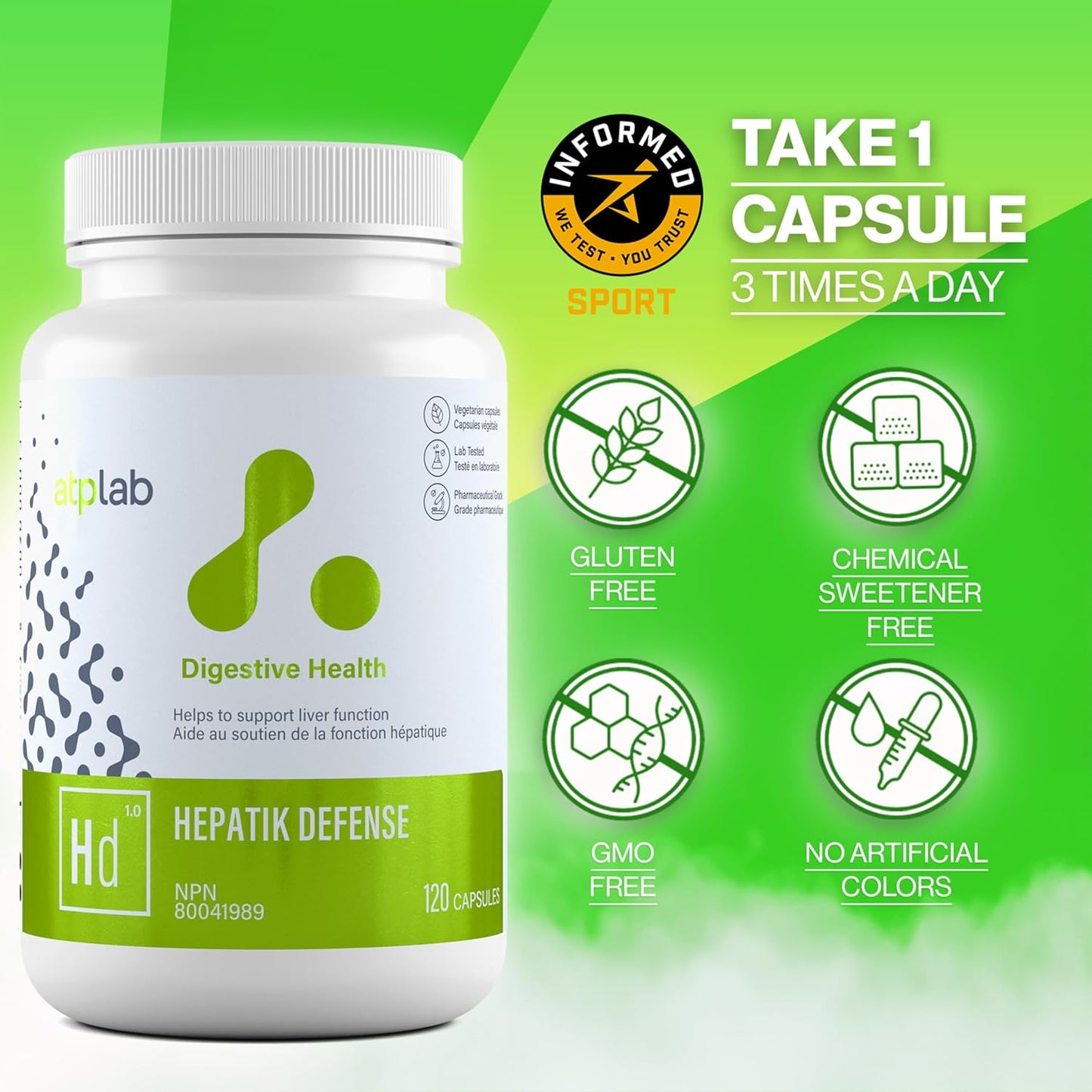 ATP LAB Hepatik Defense 120 caps | High Concentration Liver Detox Formula for Liver Function Support