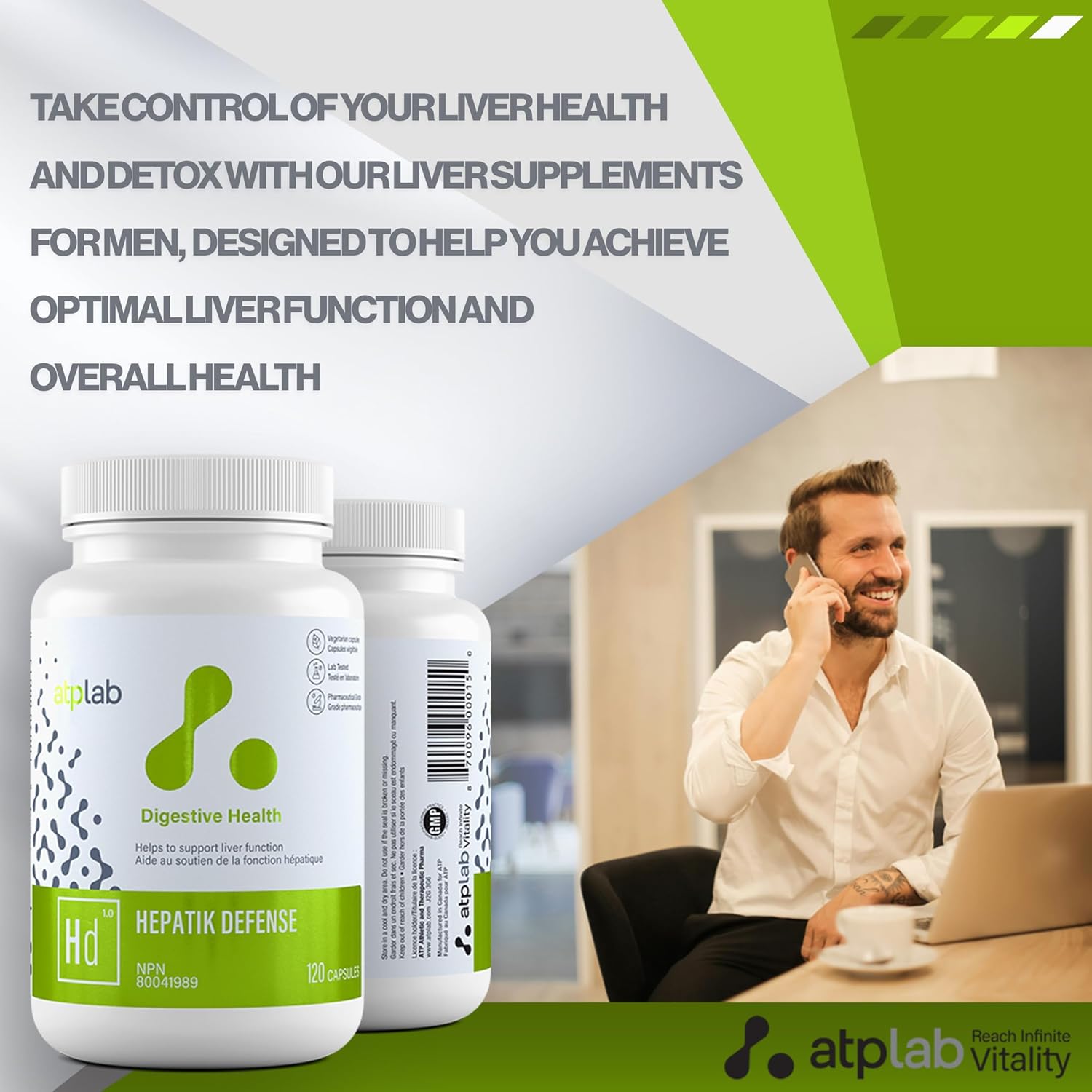 ATP LAB Hepatik Defense 120 caps | High Concentration Liver Detox Formula for Liver Function Support
